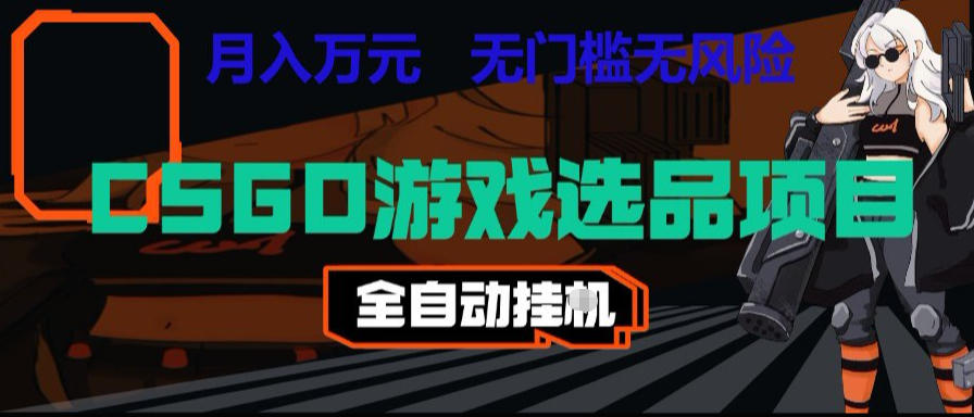 CSGO游戏自动扫货项目,全自动运行,月入1W,无风险,长期稳定可以做【揭秘】-驿想项目网