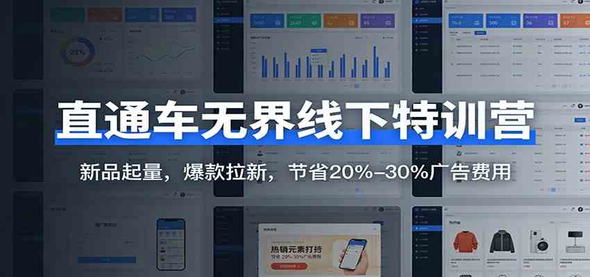 直通车无界线下特训营：新品起量，爆款拉新，节省20%-30%广告费用-驿想项目网