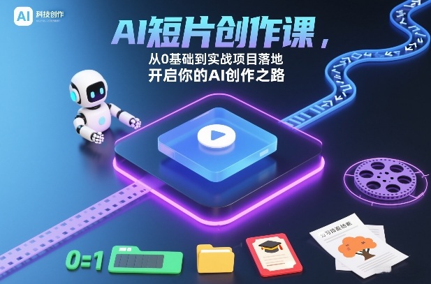 AI短片创作课，从0基础到实战项目落地，开启你的AI创作之路（更新0411）-驿想项目网