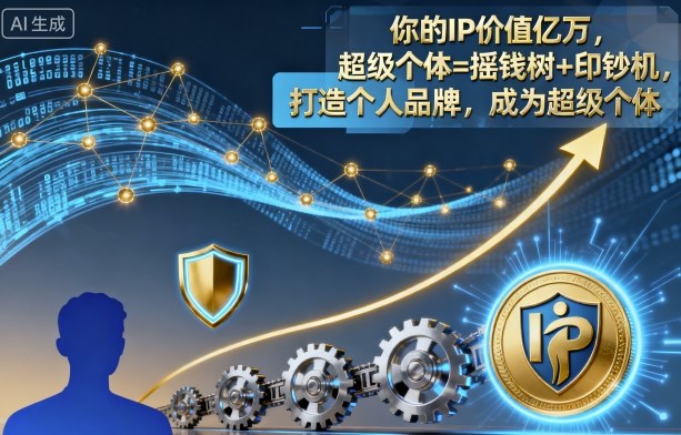 你的IP价值亿万，超级个体=摇钱树+印钞机，打造个人品牌，成为超级个体-驿想项目网