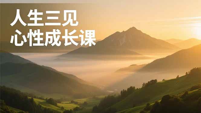 （16897期）人生三见心性成长课，见天地众生自己，搞透人性安顿身心，活出清晰自我，内在富足无价-驿想项目网