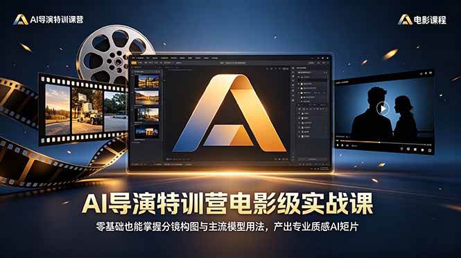(18804期)AI导演特训营电影级实战课,零基础也能掌握分镜构图与主流模型用法,产出专业质感AI短片-驿想项目网