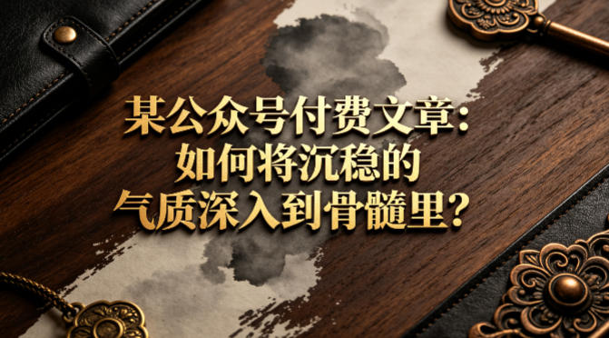 某公众号付费文章：如何将沉稳的气质深入到骨髓里？-驿想项目网