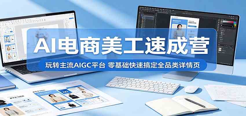 AI电商美工速成营：玩转主流AIGC平台，零基础快速搞定全品类详情页-驿想项目网