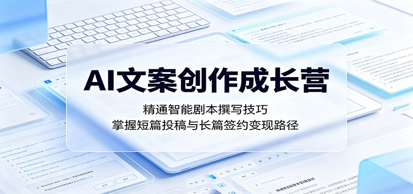 AI文案创作成长营：精通智能剧本撰写技巧，掌握短篇投稿与长篇签约变现路径-驿想项目网