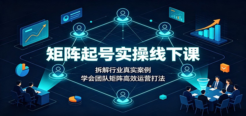 矩阵起号实操线下课:拆解行业真实案例,学会团队矩阵高效运营打法-驿想项目网