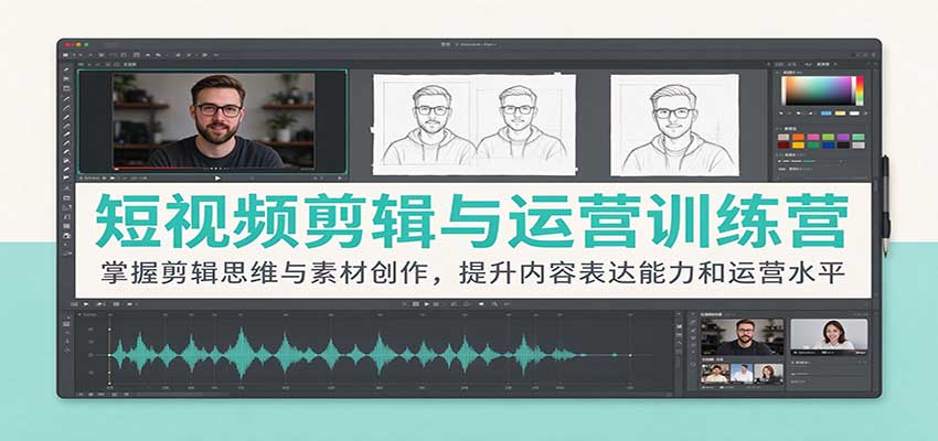 短视频剪辑与运营训练营：掌握剪辑思维与素材创作，提升内容表达能力和运营水平-驿想项目网