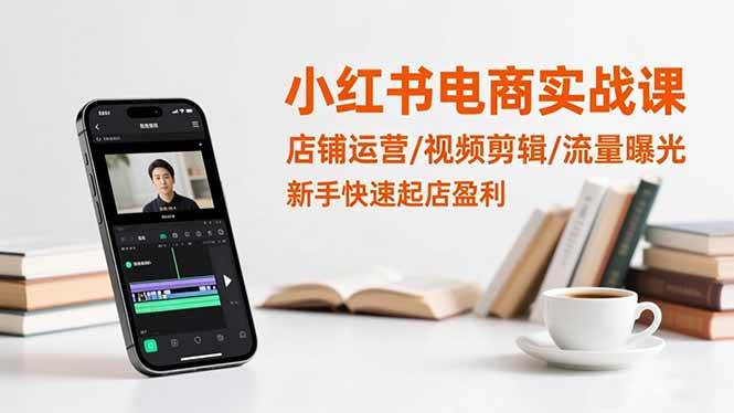 （16536期）小红书电商实战课：店铺运营/视频剪辑/流量曝光，新手快速起店盈利-驿想项目网