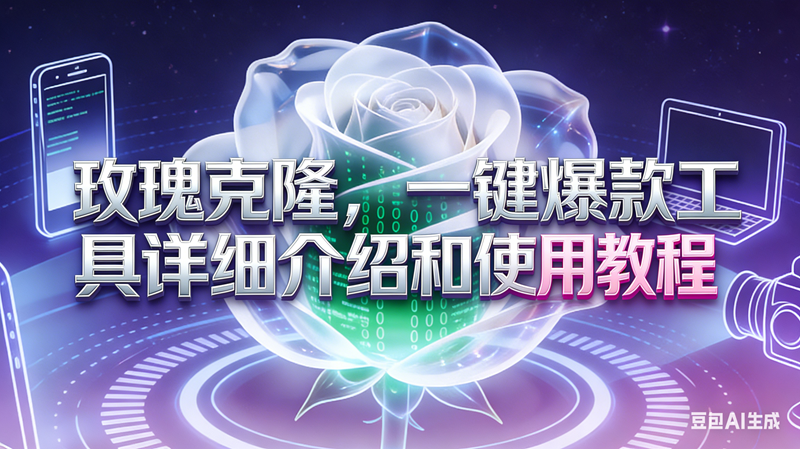 (16802期)玫瑰克隆工具,自媒体必备神器,一键爆款工具详细介绍和使用教程-驿想项目网