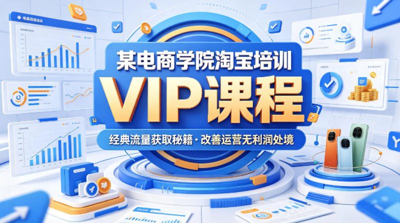 某电商学院淘宝培训VIP课程，各种经典有用的流量获取秘籍，改善运营产品没利润的处境（2026年5月）-驿想项目网