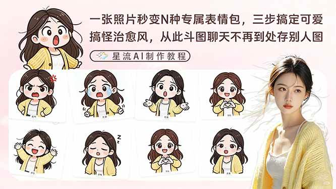 （17482期）一张照片秒变N种专属表情包，三步搞定可爱搞怪治愈风，从此斗图聊天不再到处存别人图-驿想项目网