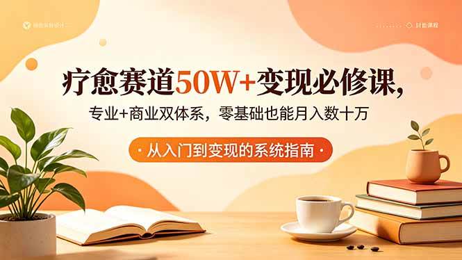 （18523期）疗愈赛道50W+变现必修课，专业+商业双体系，零基础也能月入数十万-驿想项目网