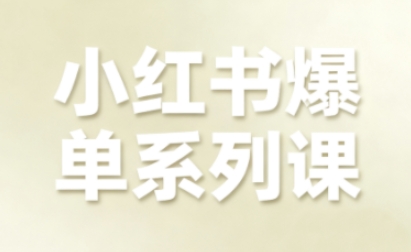 小红书爆单系列课，聚焦小红书电商全链路增长（更新）-驿想项目网