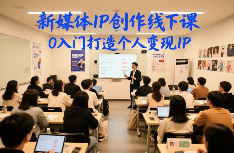 新媒体IP创作线下课，0入门打造个人变现IP-驿想项目网