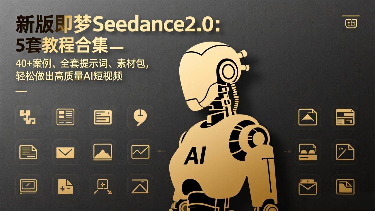 （17398期）新版即梦Seedance2.0：5套教程合集，40+案例、全套提示词、素材包，轻松做出高质量AI短视频-驿想项目网