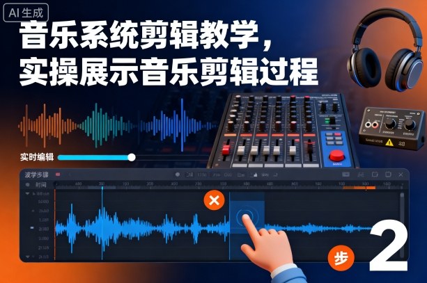 音乐系统剪辑教学，实操展示音乐剪辑过程-驿想项目网