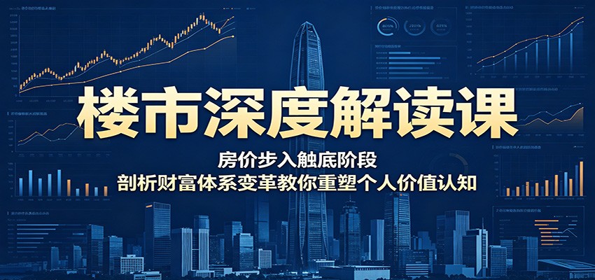 楼市深度解读课：房价步入触底阶段，剖析财富体系变革教你重塑个人价值认知-驿想项目网