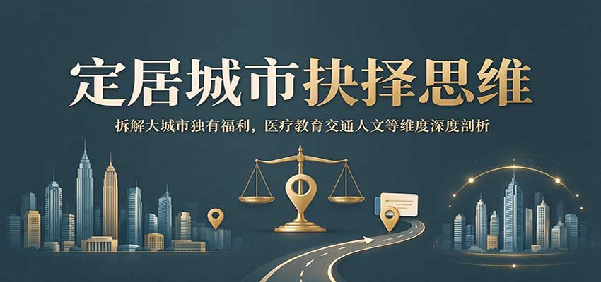 定居城市抉择思维：拆解大城市独有福利，医疗教育交通人文等维度深度剖析-驿想项目网