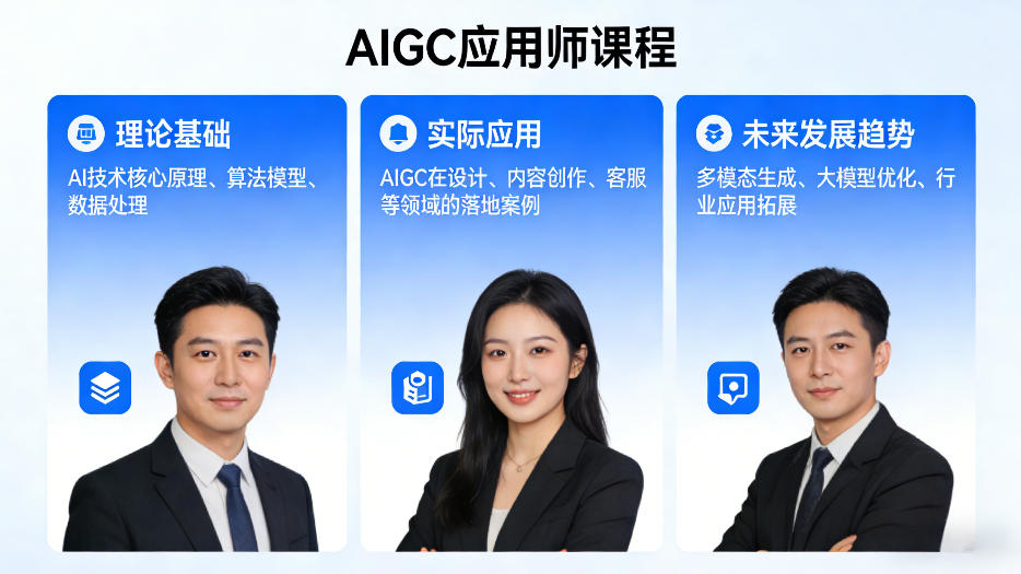 AIGC应用师课程，覆盖了AI技术的理论基础、实际应用、以及未来发展趋势-驿想项目网