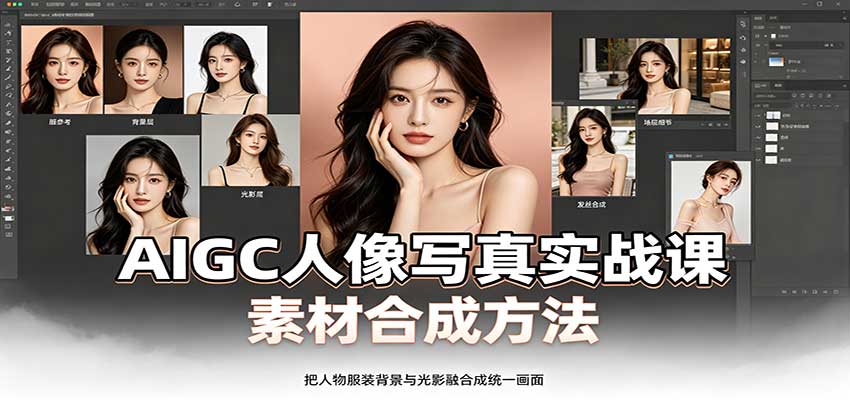 AIGC人像写真实战课：软件平台部署筹备，素材合成方法，多题材写真案例-驿想项目网