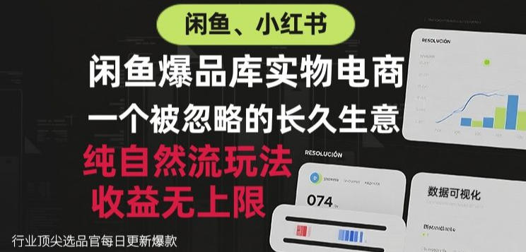 闲鱼小红书实物电商，纯自然流玩法，一个被忽略的长久生意，收益无上限【揭秘】-驿想项目网