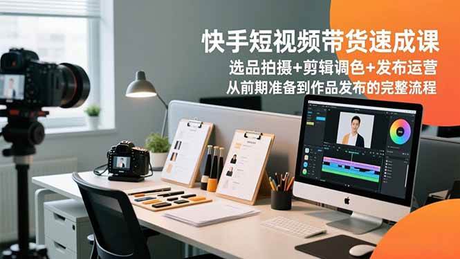 (16752期)快手短视频带货速成课,选品拍摄+剪辑调色+发布运营,从前期准备到作品发布的完整流程-驿想项目网