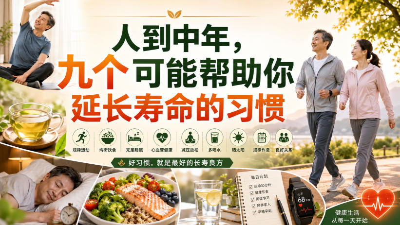 付费文章：人到中年，九个可能帮助你延长寿命的习惯-驿想项目网