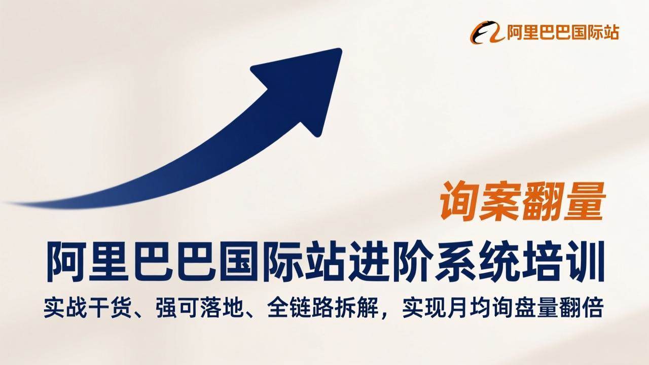 （17335期）阿里巴巴国际站进阶系统培训，实战干货、强可落地、全链路拆解，实现月均询盘量翻倍-驿想项目网