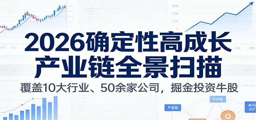 付费文章：2026确定性高成长产业链全景扫描：覆盖10大行业、50余家公司，掘金投资牛股-驿想项目网