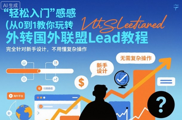 国外联盟賺美刀项目，从0到1教你玩转国外联盟Lead教程，纯新手可操作性100%-驿想项目网
