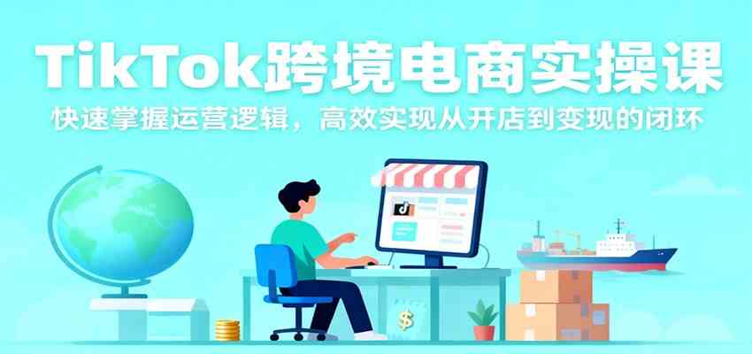 TikTok跨境电商实操课,快速掌握运营逻辑,高效实现从开店到变现的闭环 TikTok跨境电商实操课,快速掌握运营逻辑,高效实现从开店到变现的闭环