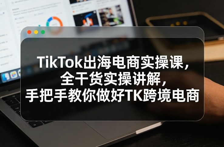 TikTok出海电商实操课，全干货实操讲解，手把手教你做好TK跨境电商-驿想项目网