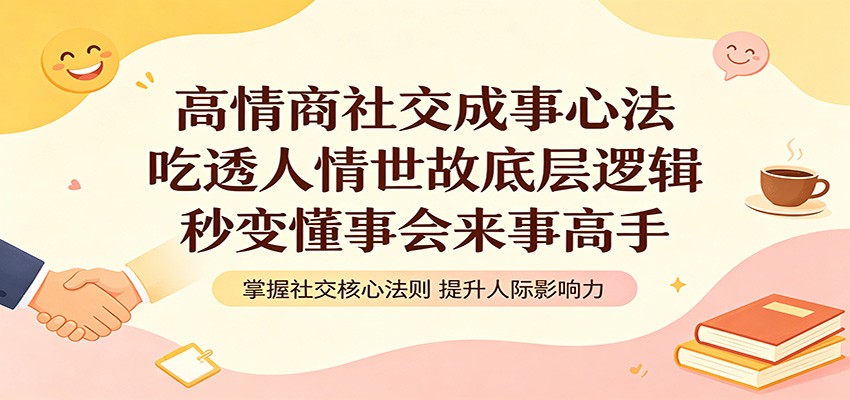 高情商社交成事心法：吃透人情世故底层逻辑，秒变懂事会来事高手-驿想项目网