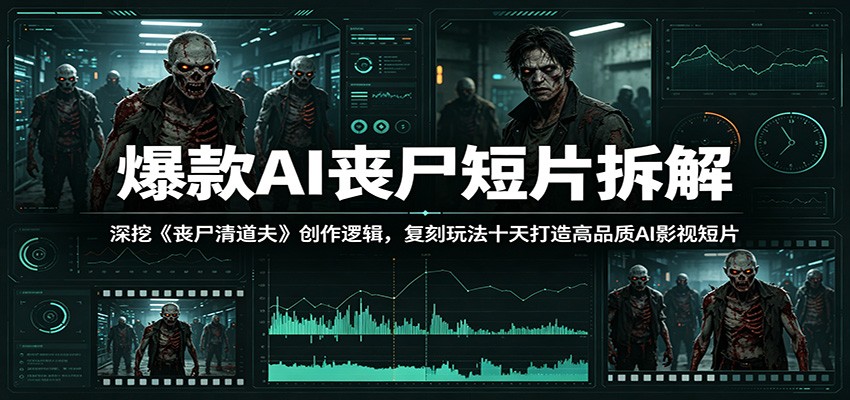 爆款AI丧尸短片拆解：深挖《丧尸清道夫》创作逻辑，复刻玩法快速打造高品质AI影视短片-驿想项目网