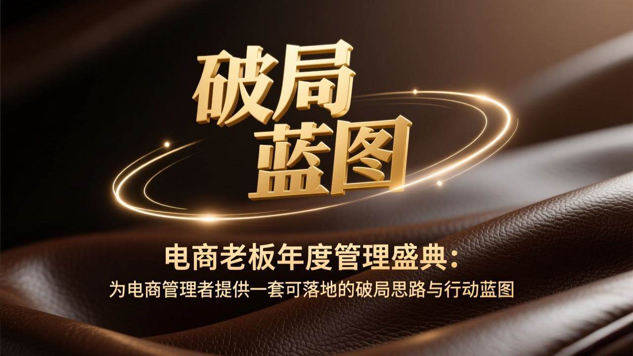 （17374期）电商老板年度管理盛典：为电商管理者提供一套可落地的破局思路与行动蓝图-驿想项目网