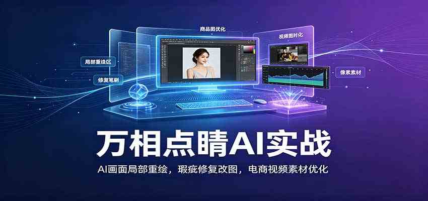 万相点睛AI实战：AI画面局部重绘，瑕疵修复改图，电商视频素材优化-驿想项目网