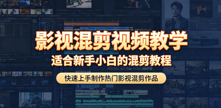 影视混剪视频教学，适合新手小白的混剪教程，快速上手制作热门影视混剪作品-驿想项目网