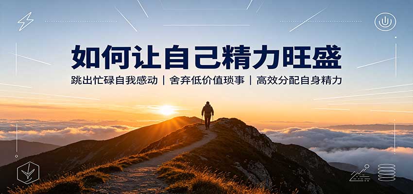 如何让自己精力旺盛：跳出忙碌自我感动，舍弃低价值琐事，高效分配自身精力-驿想项目网