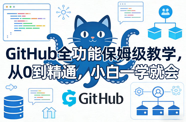 GitHub全功能保姆级教学，从0到精通，小白一学就会-驿想项目网