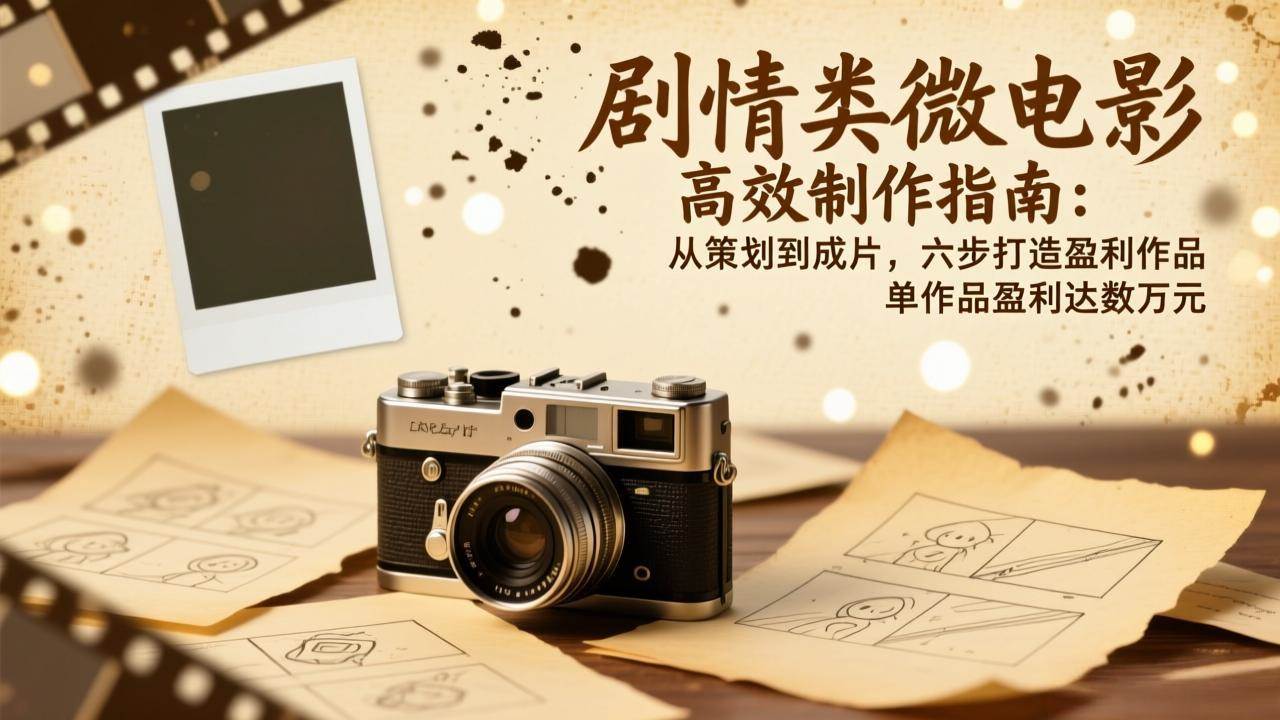 （17086期）剧情类微电影高效制作指南：从策划到成片，六步打造盈利作品，单作品盈利达数万元-驿想项目网