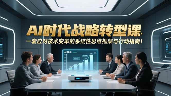 （16989期）AI时代战略转型课：一套应对技术变革的系统性思维框架与行动指南！-驿想项目网