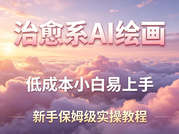 治愈系AI绘画提示词项目，低成本小白易上手，每天10分钟，新手保姆级实操教程-驿想项目网