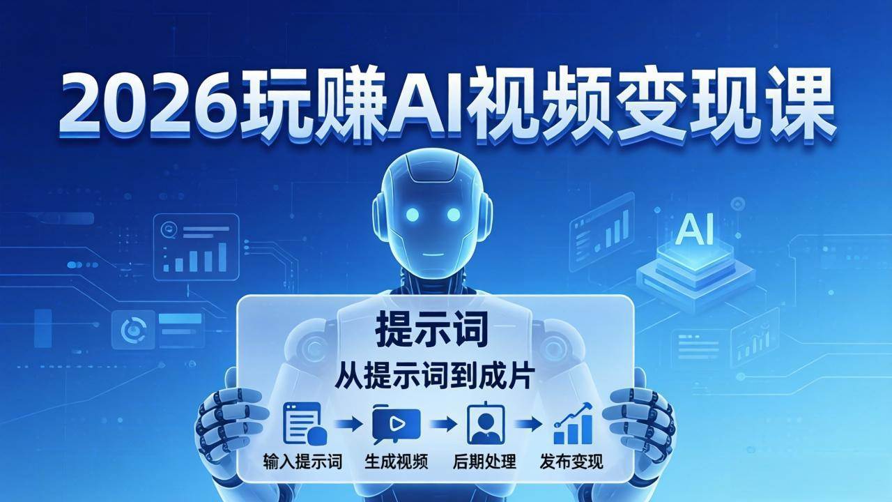 (17827期)2026玩赚AI视频变现课:掌握 AI 视频全流程技能,从提示词到成片高效产出-驿想项目网