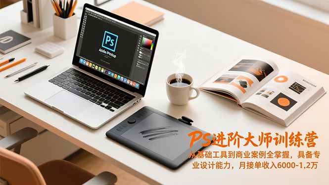 (16868期)PS进阶大师训练营,从基础工具到商业案例全掌握,具备专业设计能力,月接单收入6000-1.2万-驿想项目网