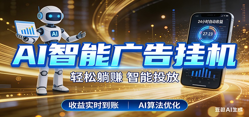 智能广告挂机新时代，利用碎片化时间实现稳定被动收益，AI帮你持续盈利-驿想项目网