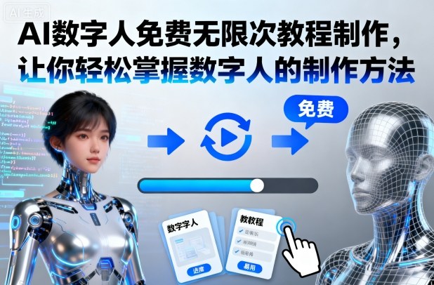 AI数字人免费无限次教程制作，让你轻松掌握数字人的制作方法-驿想项目网