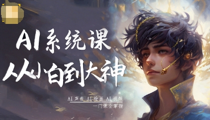 AI系统课程,从小白到大神系统学AI,AI声音-AI绘画-AI视频一门课全掌握-驿想项目网