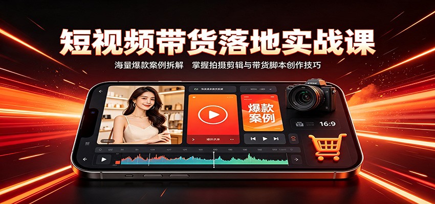 短视频带货落地实战课:海量爆款案例拆解,掌握拍摄剪辑与带货脚本创作技巧 短视频带货落地实战课:海量爆款案例拆解,掌握拍摄剪辑与带货脚本创作技巧