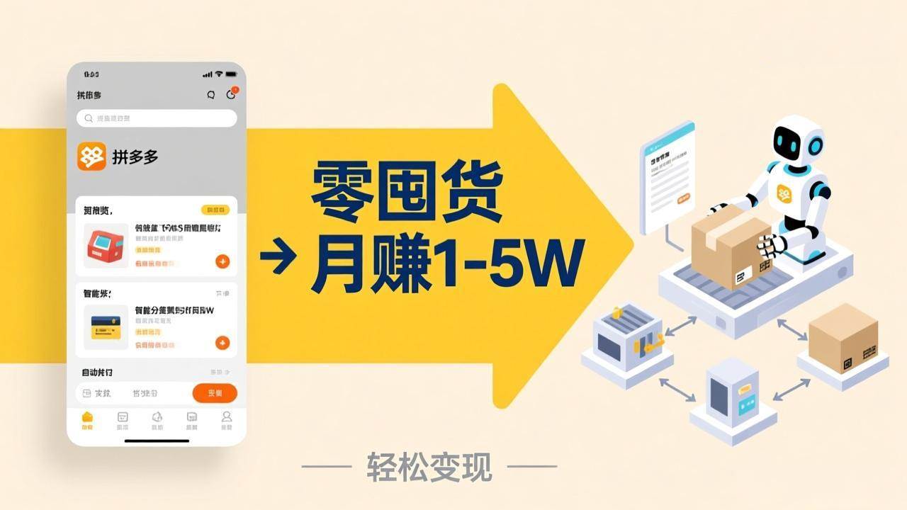 (17490期)不用囤货不用跑单!拼多多虚拟玩法,机器人管理发货和客服,帮你月赚 1-5W (17490期)不用囤货不用跑单!拼多多虚拟玩法,机器人管理发货和客服,帮你月赚 1-5W