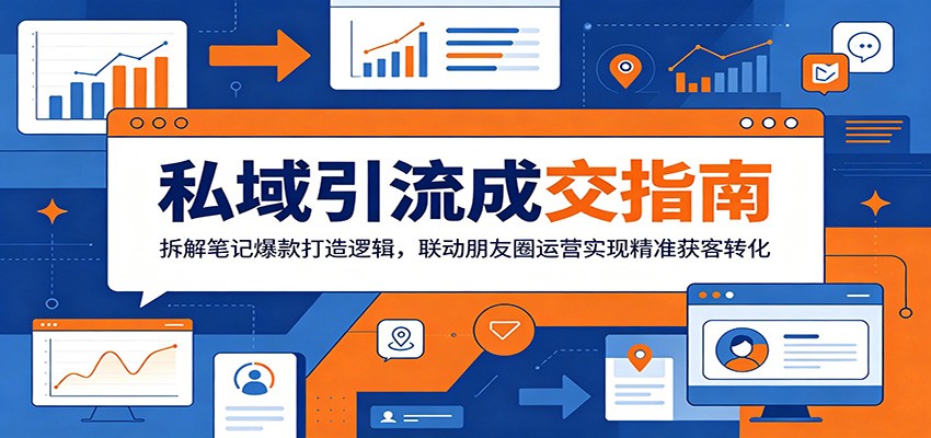 私域引流成交指南：拆解笔记爆款打造逻辑，联动朋友圈运营实现精准获客转化-驿想项目网